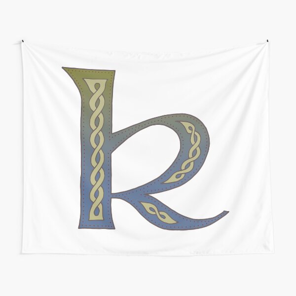 Celtic Knotwork Alphabet - Letter K Tapestry