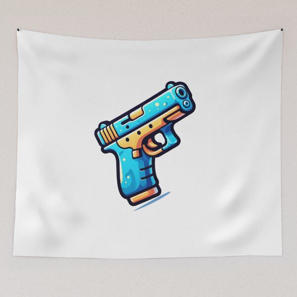 Item preview, Gun Blue and Orange Toy Water Gun Cartoon  designed and sold by kylmllr101684.
