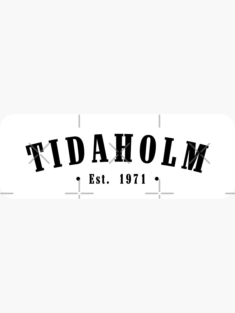 Thumbnail 3 of 3, Sticker, Tidaholm Västra Götaland County Sweden Est. 1971 Black Letter Sverige designed and sold by establishedwear.