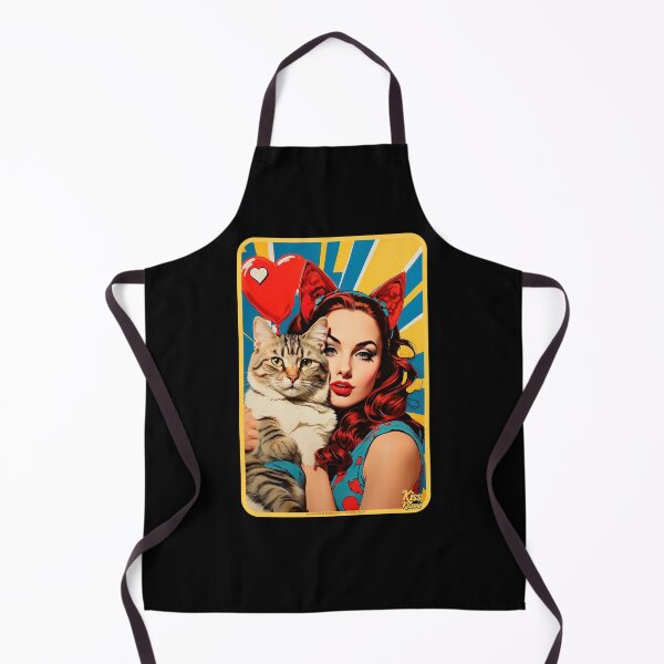 Item preview, in love with her cat designed and sold by DiscoKiss - Quality printing guaranteed..