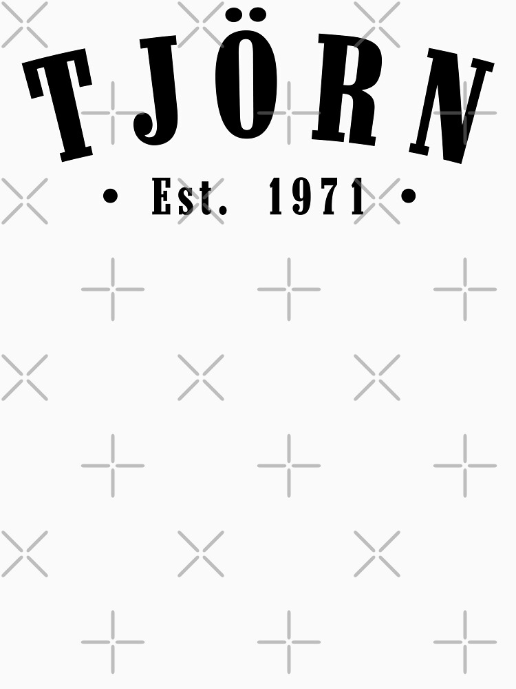 Thumbnail 7 of 7, Classic T-Shirt, Tjörn Västra Götaland County Sweden Est. 1971 Black Letter Sverige designed and sold by establishedwear.