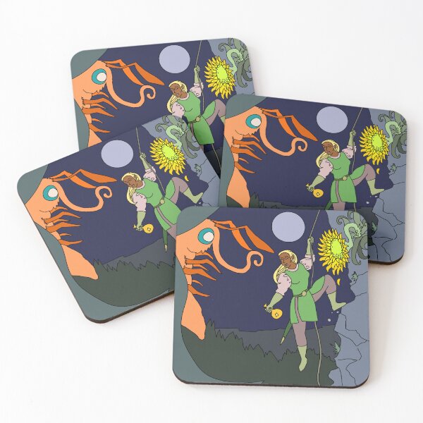 Item preview, Rockclimbing at Night with a Giant Moth designed and sold by BrushAndPen.