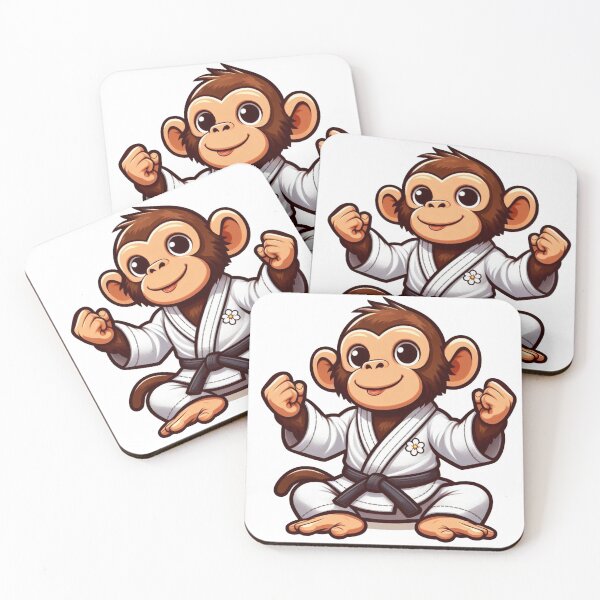 Item preview, Dojo Monkey: The Gi-Wearing Sage BJJ Cute designed and sold by Martial-Art-23.