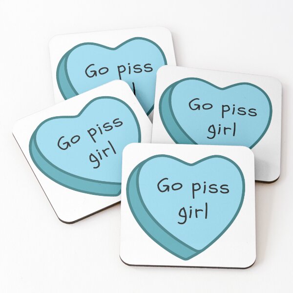 Item preview, Go Piss Girl Blue Conversation Heart  designed and sold by NimuehArt.