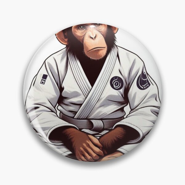 Item preview, Martial Arts Primate: The BJJ Gi Monkey designed and sold by Martial-Art-23.