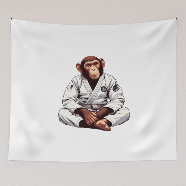 Item preview, Martial Arts Primate: The BJJ Gi Monkey designed and sold by Martial-Art-23.