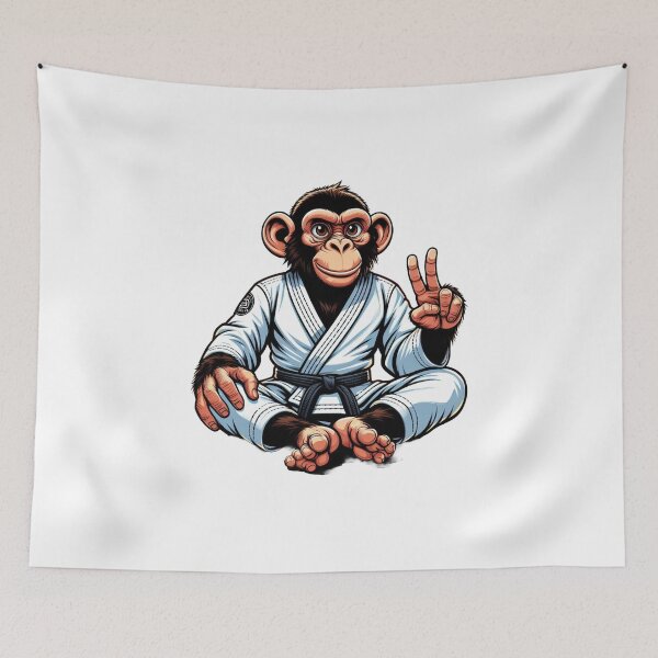 Item preview, Zen Jiu-Jitsu Ape: The Gi-Wearing Monkey Sage designed and sold by Martial-Art-23.