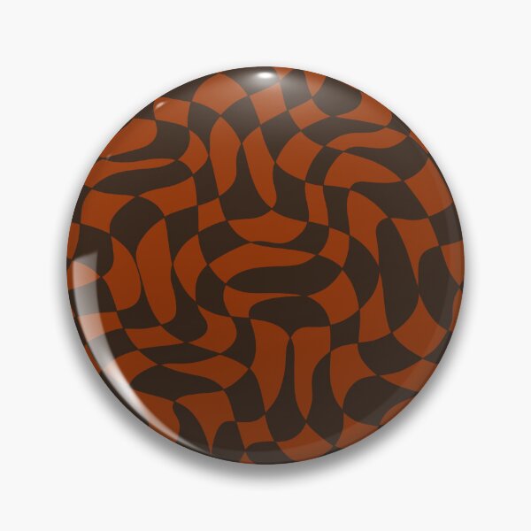 Item preview, Brown and Orange Distorted Warped Checkerboard Pattern IV designed and sold by velvetearth.