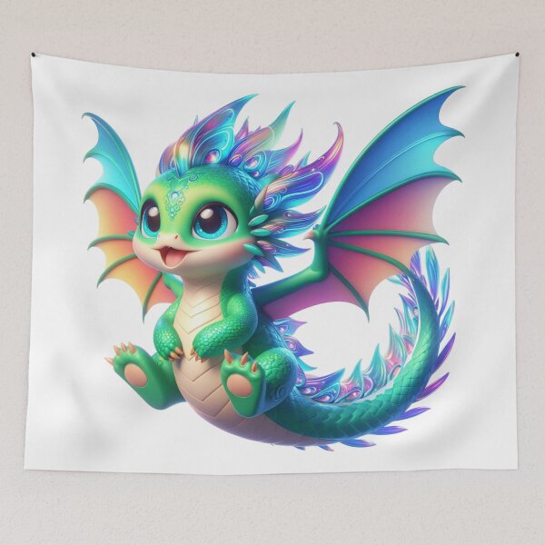 Item preview, Cute Green Chibi Dragon designed and sold by CHIBI_POPZ.