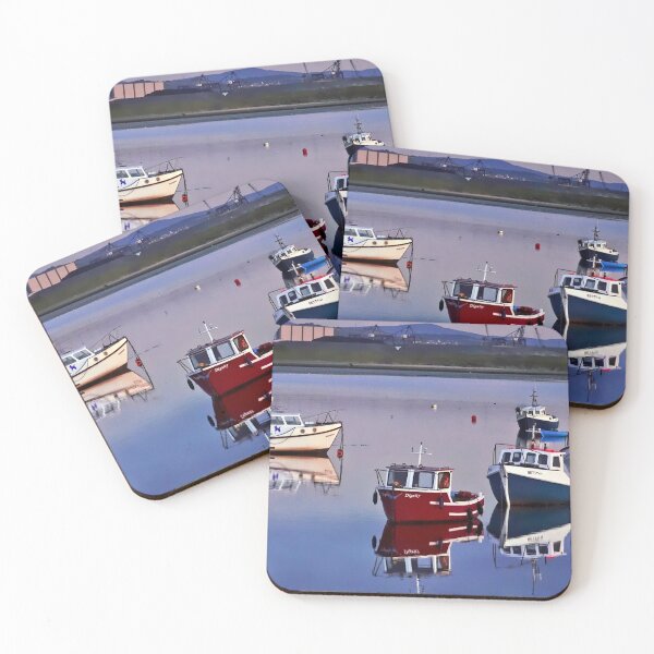 Item preview, Fishing Boat reflections at Paddy's Hole designed and sold by RosRidleyPhoto.