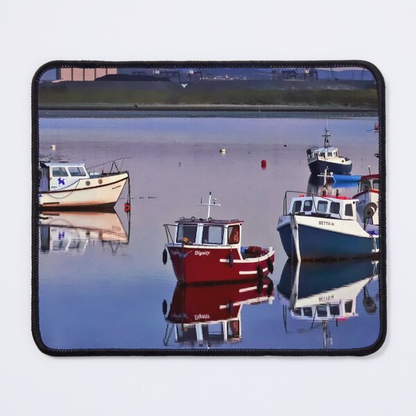 Item preview, Fishing Boat reflections at Paddy's Hole designed and sold by RosRidleyPhoto.