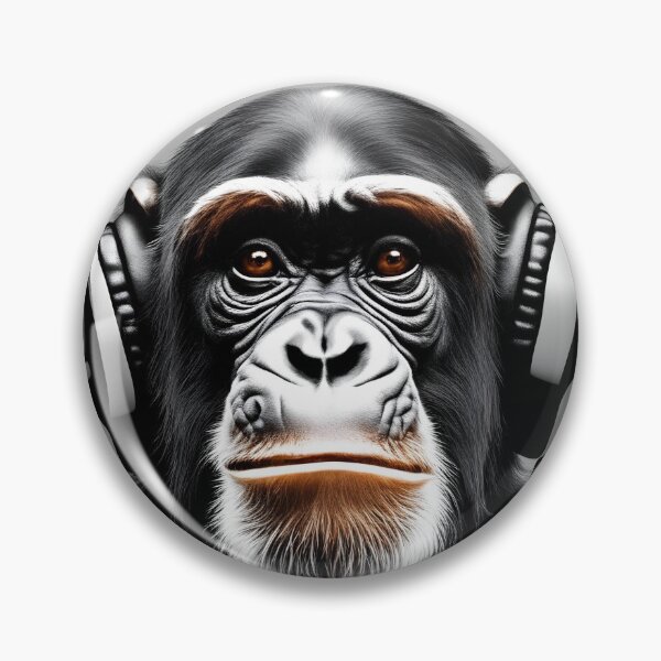 Item preview, Chimp Groove: Cool Chimpanzee Portrait with Headphones designed and sold by Chelevisuals.