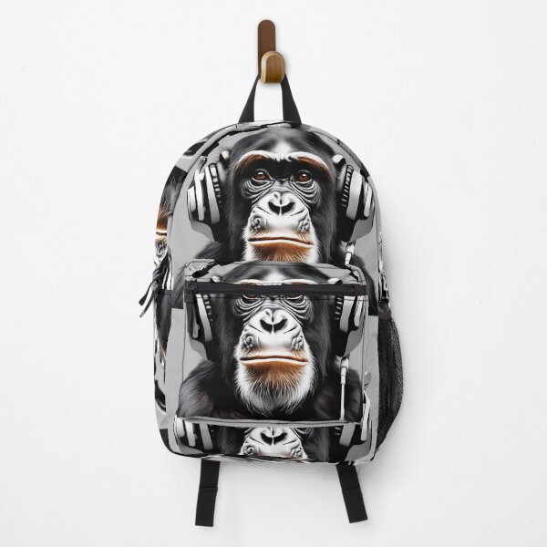 Item preview, Chimp Groove: Cool Chimpanzee Portrait with Headphones designed and sold by Chelevisuals.