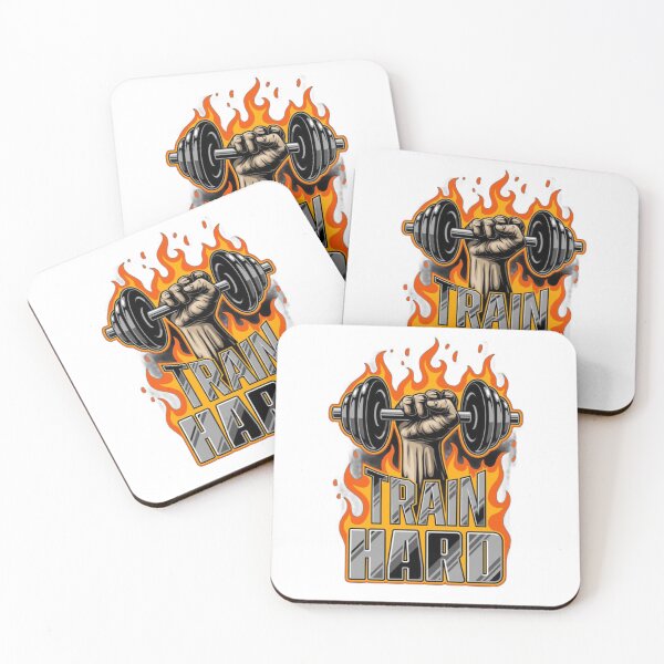 Item preview, Train hard fire gym dumbell  designed and sold by swinxTshirt.