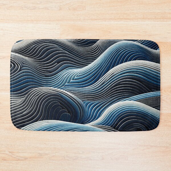 Item preview, Serenity Swells: Abstract Oceanic waves of tranquility  Art designed and sold by toobel.