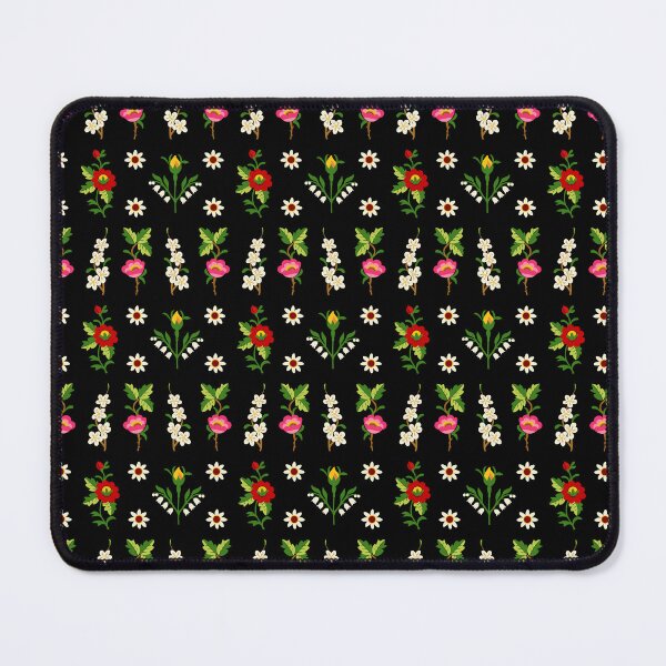 Item preview, Strážnice blue 2 black, floral Czech folklore pattern designed and sold by Folkiestore.