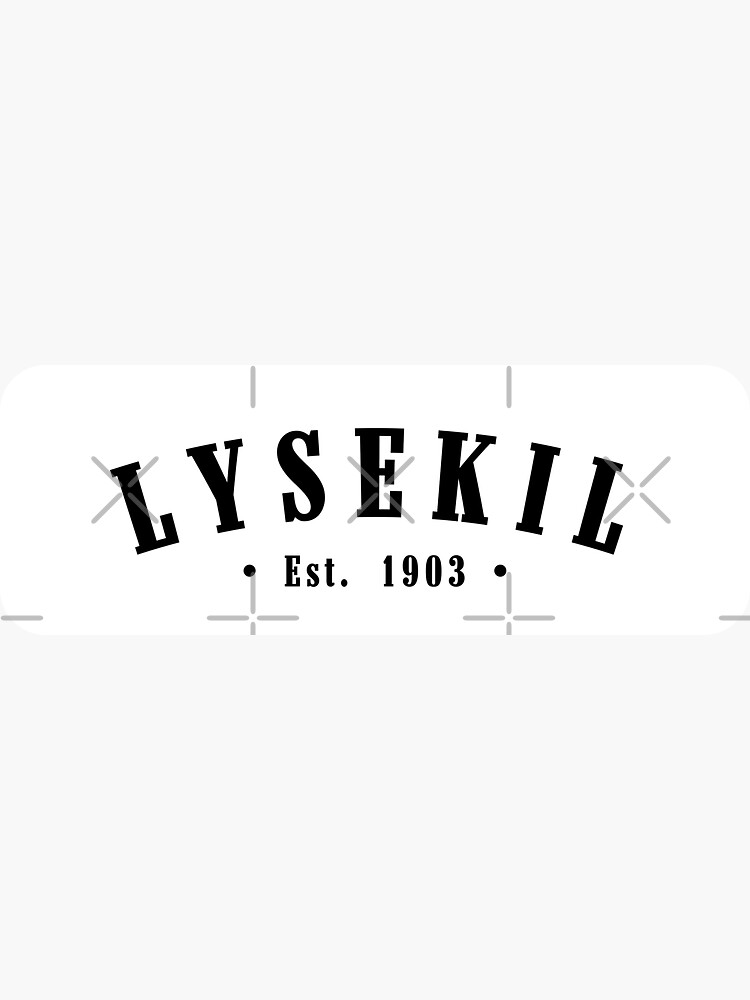 Thumbnail 3 of 3, Sticker, Lysekil Västra Götaland County Sweden Est. 1903 Black Letter Sverige designed and sold by establishedwear.