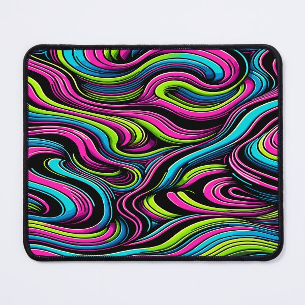 Item preview, Vibrant Vortex: Neon light Wave Illusion pattern designed and sold by toobel.
