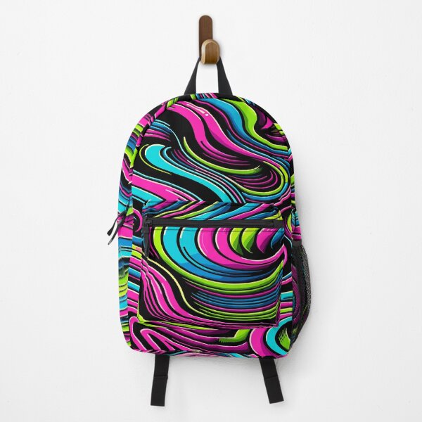 Item preview, Vibrant Vortex: Neon light Wave Illusion pattern designed and sold by toobel.