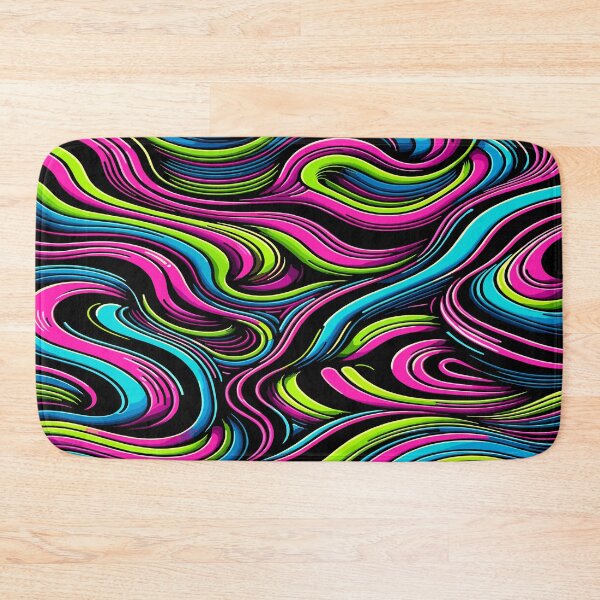 Item preview, Vibrant Vortex: Neon light Wave Illusion pattern designed and sold by toobel.