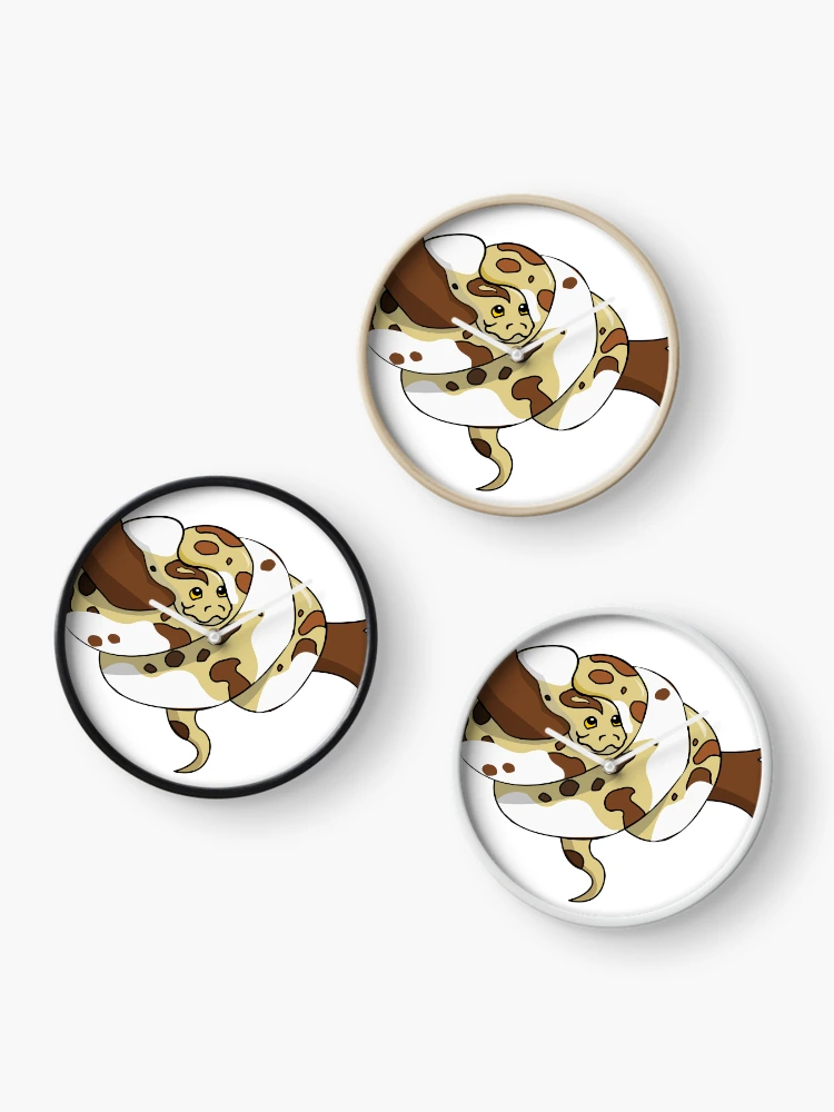 Thumbnail 3 of 4, Clock, Pied Python designed and sold by HarveyHandcraftsandDesigns.