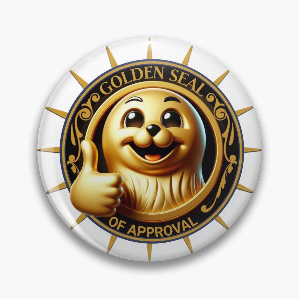 Item preview, Golden Seal of Approval Tee: Thumbs Up Edition designed and sold by BuyByButterfly.