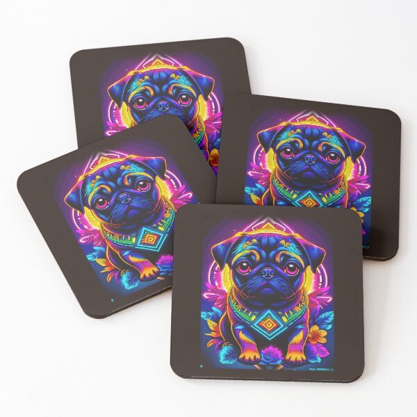 Item preview, Pug NEON INDIAN 23 designed and sold by RedBluffTraders.