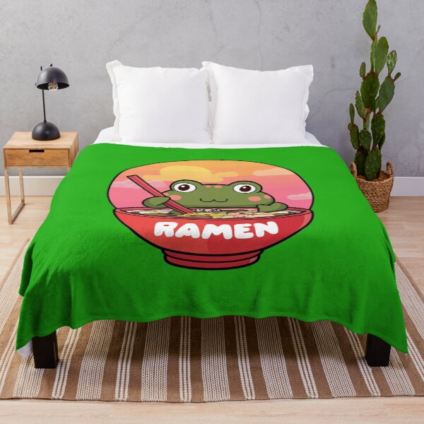 Item preview, Kawaii frog eating ramen designed and sold by MaateoDesign.
