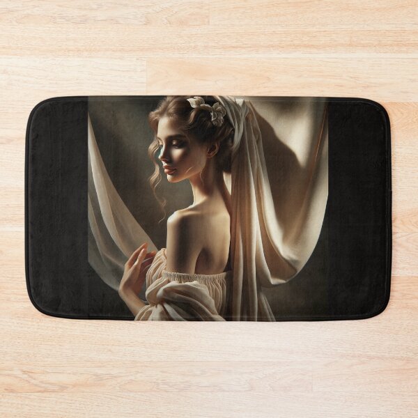 Item preview, Woman draped in flowing fabrics, with a focus on form and light designed and sold by AndreaMart.