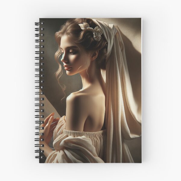 Item preview, Woman draped in flowing fabrics, with a focus on form and light designed and sold by AndreaMart.