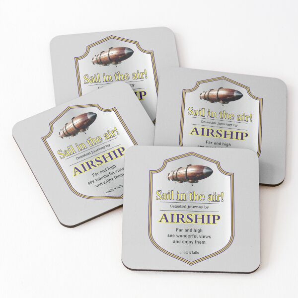 Item preview, Airship travel advertisement designed and sold by Attic-Junk.