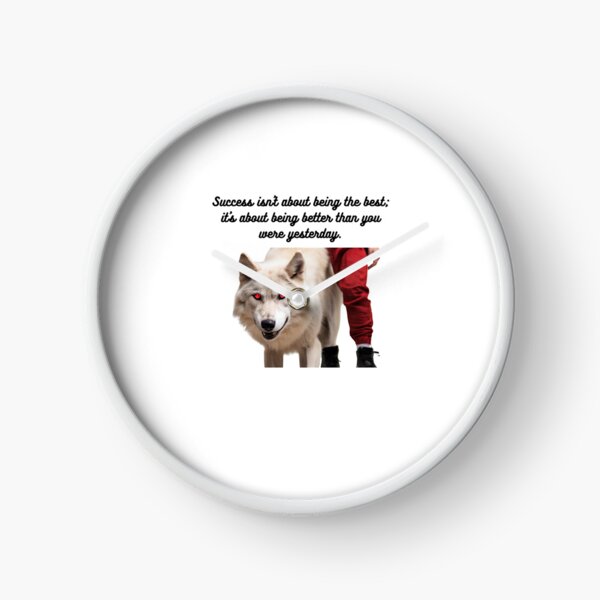 Item preview, Alpha wolf red eyes motivation with motivational quotes illusion art designed and sold by Newconcept3341.