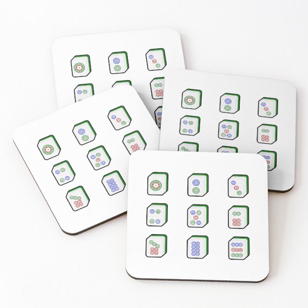 Item preview, Mahjong Game Tiles Dots Suit 麻雀筒子 - Wheels, Circles, Coins, Stones, Marbles, Balls | I Love Mahjong | Cantonese designed and sold by PawaPotto.