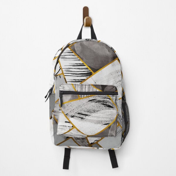 Item preview, White Geode, Stained Glass Mosaic with veins of Liquid Gold designed and sold by NoaaDesign.