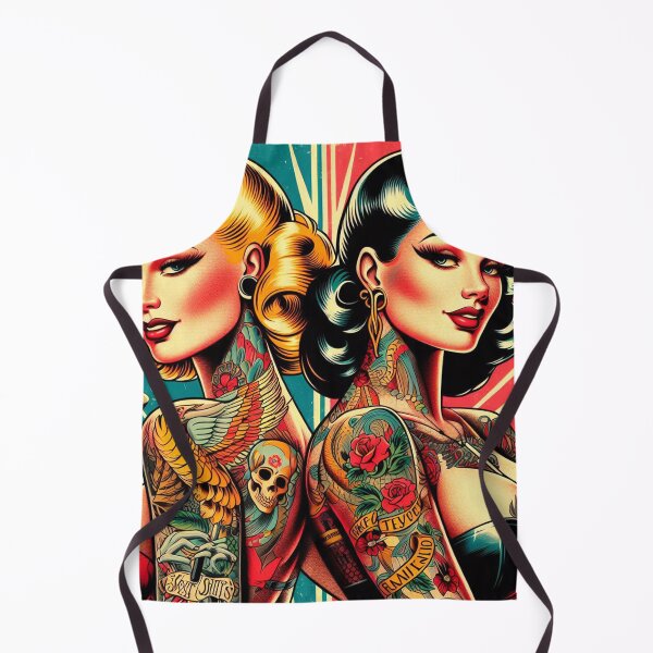 Item preview, Retro Tattoo Girls designed and sold by PulpVintage.