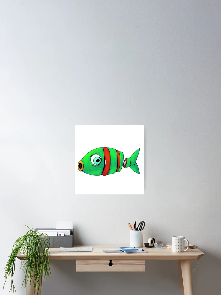Thumbnail 2 of 3, Poster, Fish designed and sold by Sewer Design.