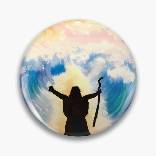 Item preview, Moses and the Splitting of the Sea acrylic painting designed and sold by Aroeldesigns.