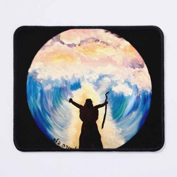Item preview, Moses and the Splitting of the Sea acrylic painting designed and sold by Aroeldesigns.