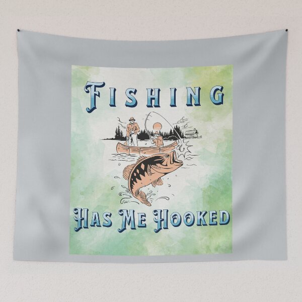 Item preview, funny Fishing has me hooked design gifts, designed and sold by MCanderart.