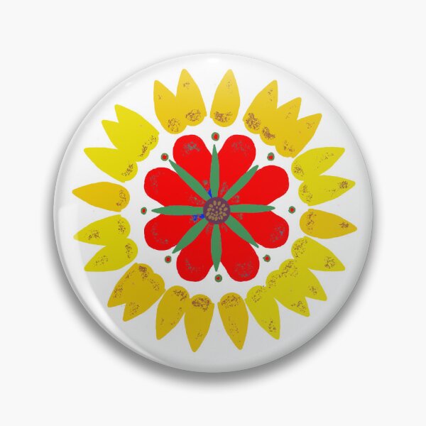 Item preview, Sun with red flowers, summer joy designed and sold by Heike Nedo.