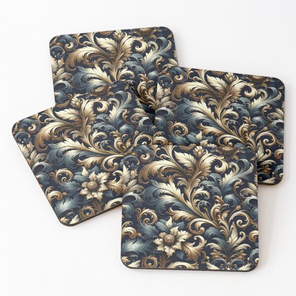 Item preview, Baroque Brilliance: Ornate Florals and Scrolls-greek gold elegance designed and sold by toobel.
