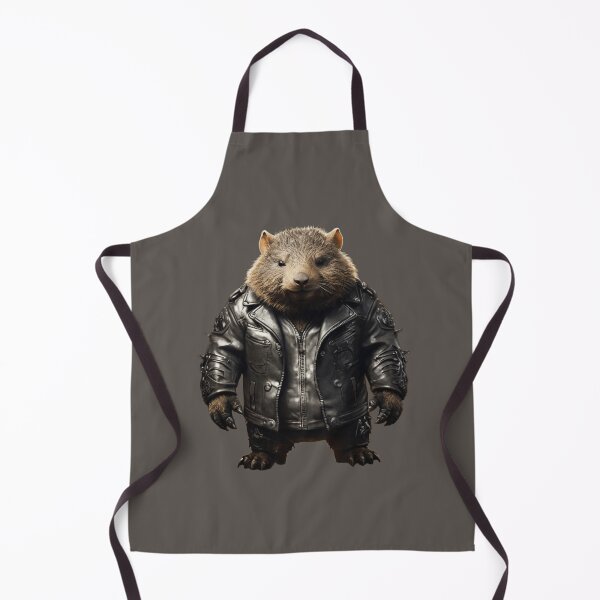 Item preview, Wombat in Heavy metal leather jacket designed and sold by PierreAlbijanic.