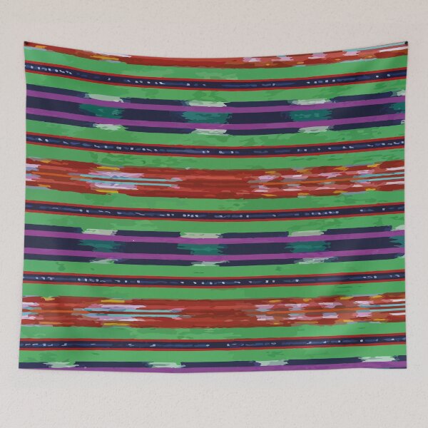 Item preview, Mexican rebozo hand woven green blanket ethnic folk art designed and sold by T-Mex.
