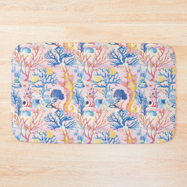 Item preview, Corals, shrimps, underwater ruins toile designed and sold by SophieClimaArt.
