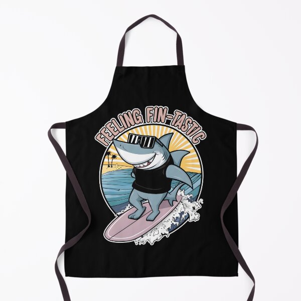 Item preview, Shark in Sunglasses Feeling Fin-tastic Funny Shark Surfing designed and sold by ColorFlick.
