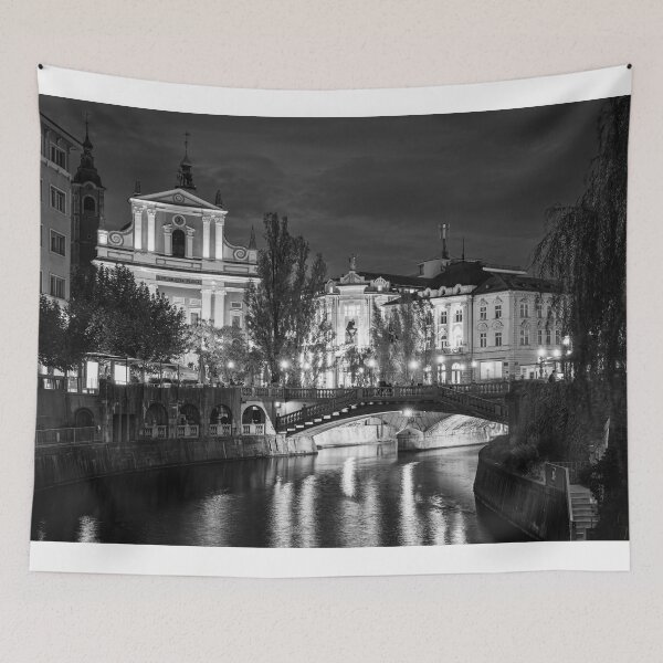 Item preview, Church and Triple Bridge Ljubljana Slovenia designed and sold by PhotoArt by Joan Carroll.