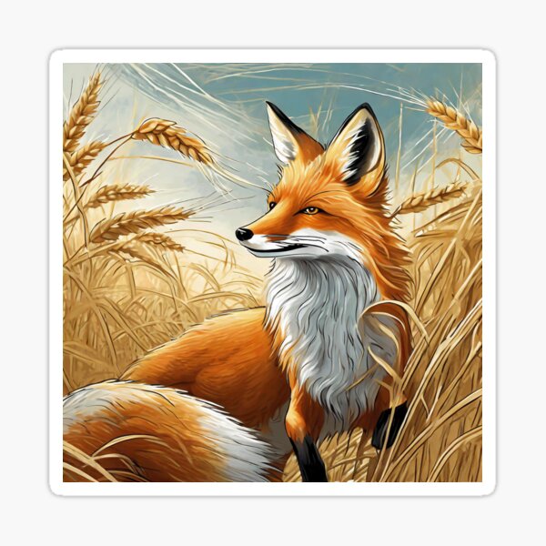 Item preview, Cunning Fox in Wheat Field designed and sold by omerfdln34.