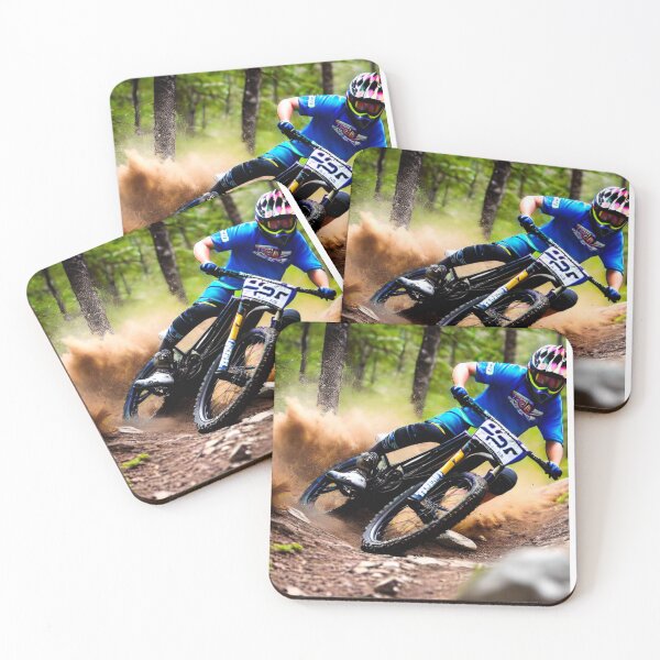 Item preview, Berms Blitz: Mountain Biker Shredding the Trails designed and sold by GrizzlyCollective.