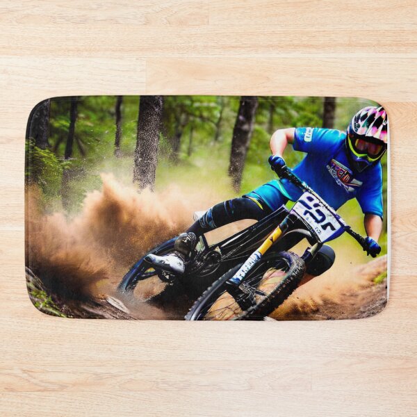 Item preview, Berms Blitz: Mountain Biker Shredding the Trails designed and sold by GrizzlyCollective.