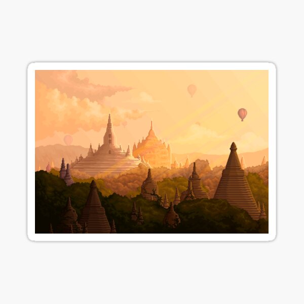 Bagan Myanmar Pegatina